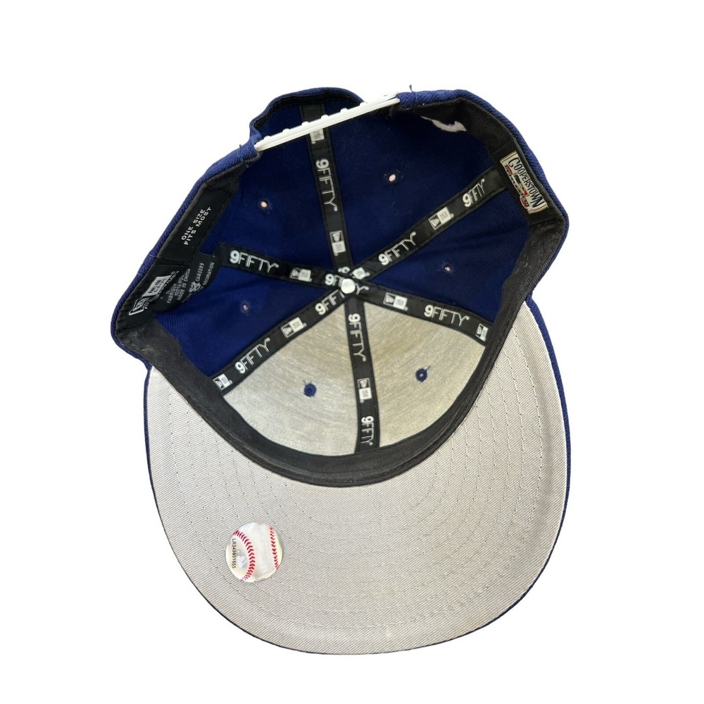 New Era Brooklyn Snapback Hat Blue White Embroidered Logo‎ Adjustable Mens - Picture 4 of 7